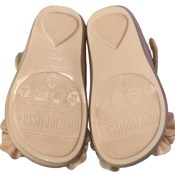 Mini Melissa Pink Baby Girl Toddler Dress Ultragirl Flower Girl Shoes US Size 5 - Picture 4 of 7